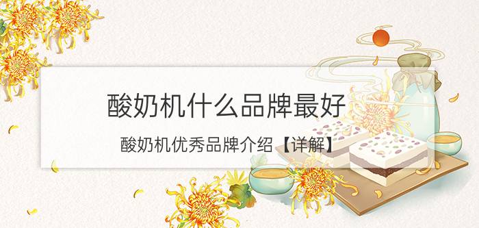 酸奶机什么品牌最好 酸奶机优秀品牌介绍【详解】